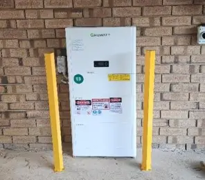 Installed Growatt battery on wall.