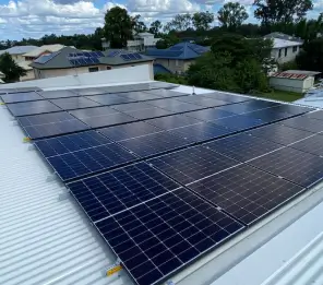 Residential solar panels installed on a home